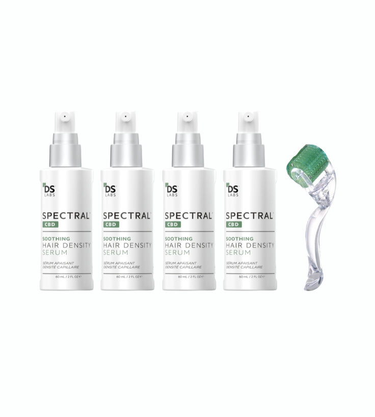 4x Spectral.CBD Haarserum + kostenloser Scalp Roller