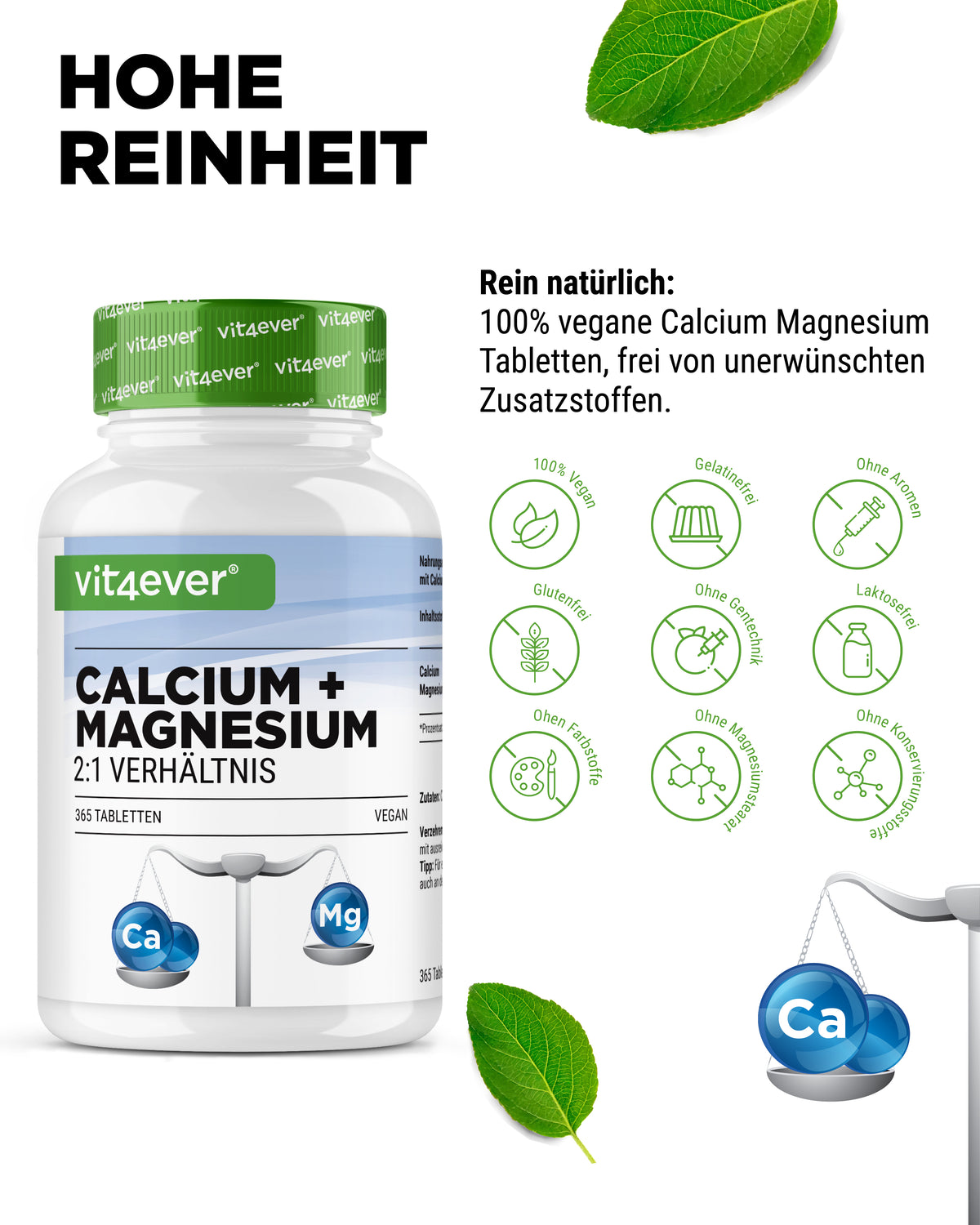 Calcium + Magnesium - 2:1 ratio
