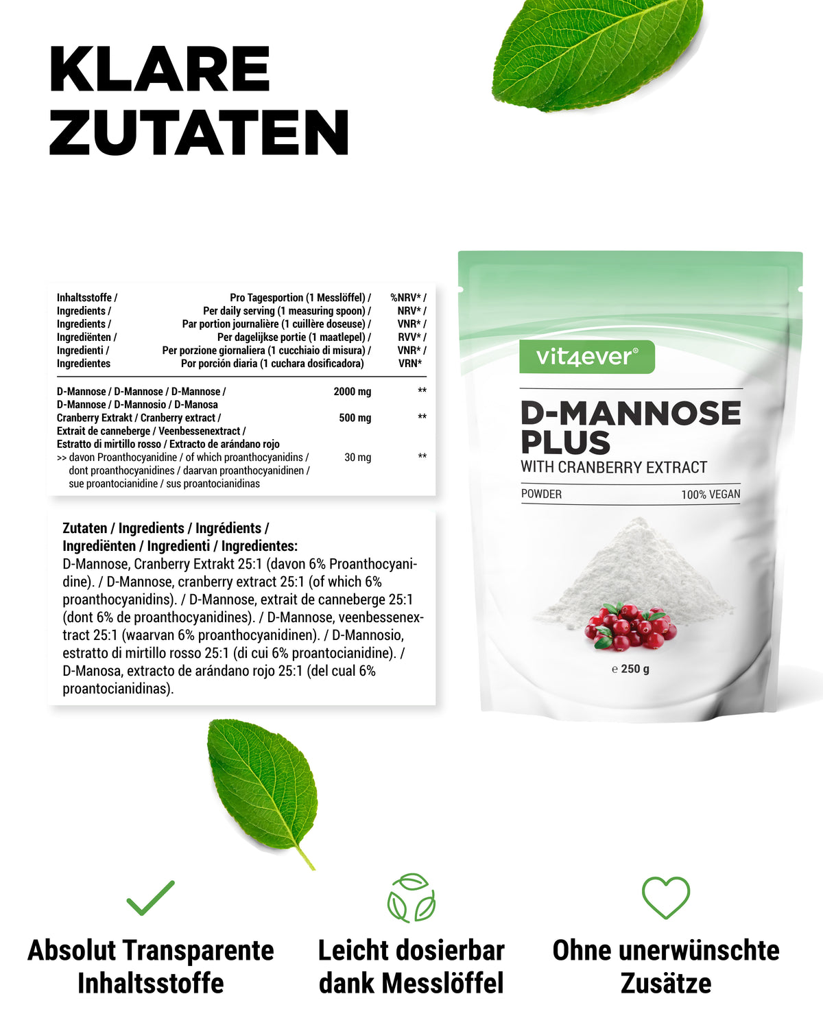 D-Mannose + Cranberry Powder