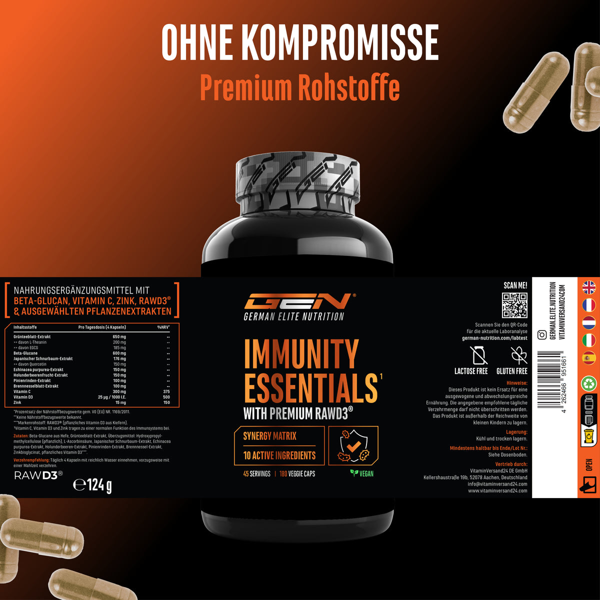 Immunity Essentials, 180 capsules