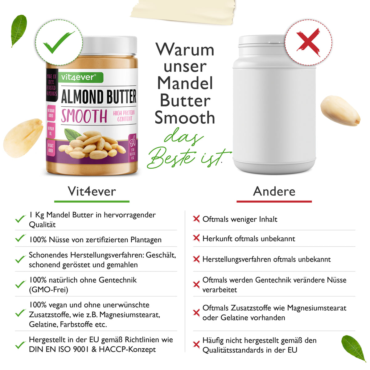 100 % Purée d'amande blanche - 1000 g