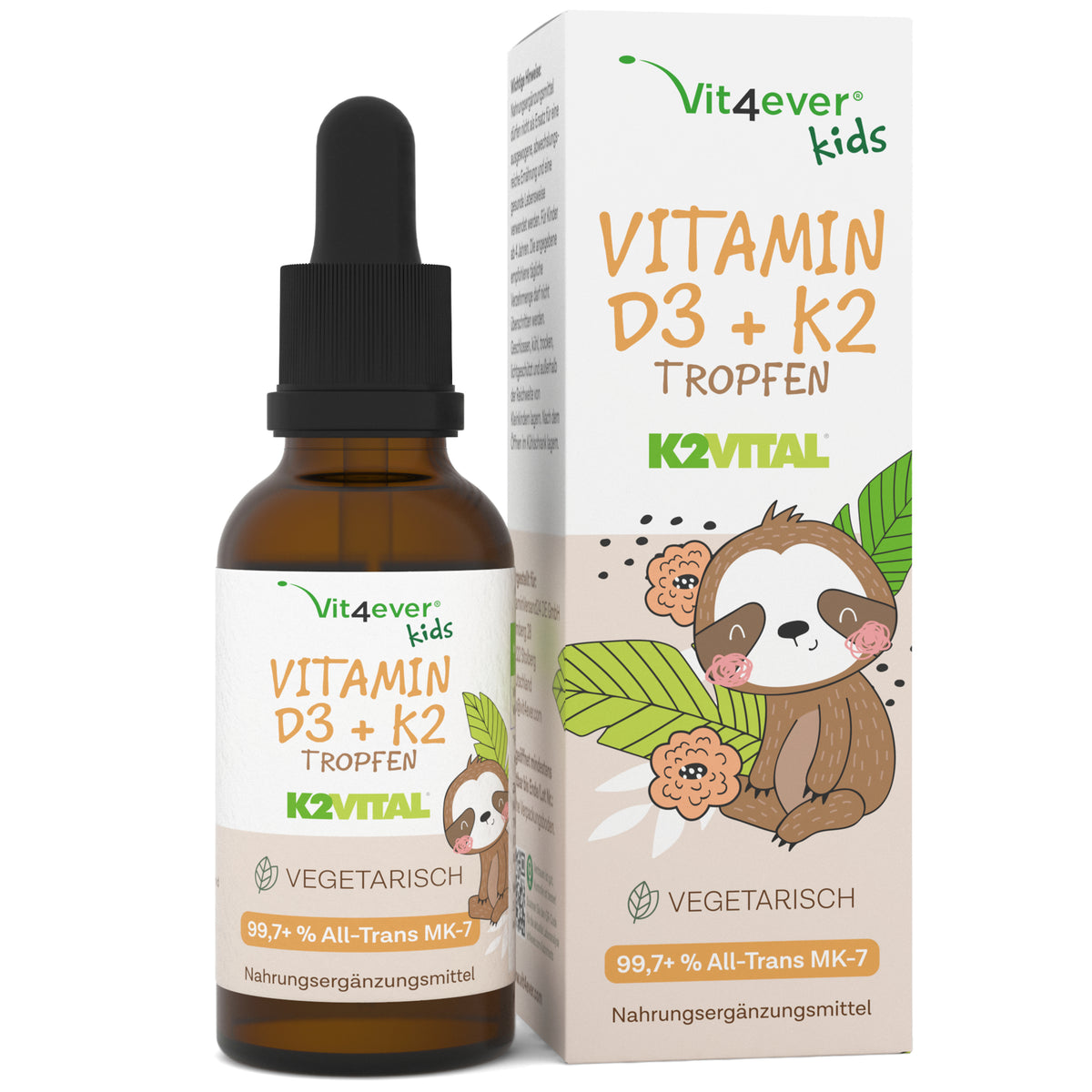 Vitamina D3 + K2 - NIÑOS - Gotas 10 ml