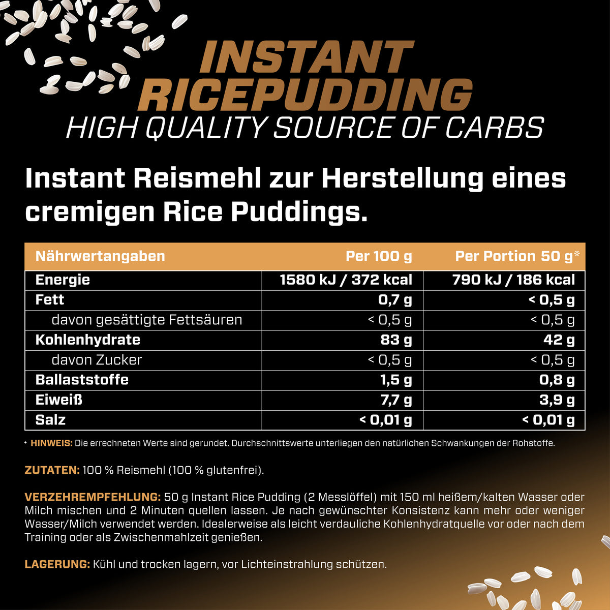 Pudding au riz neutre 3 kg