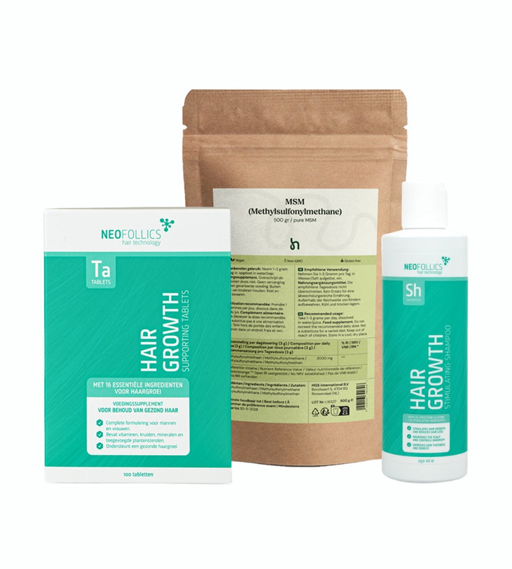 Neofollics Shampoo + Tabletten & MSM Pulver