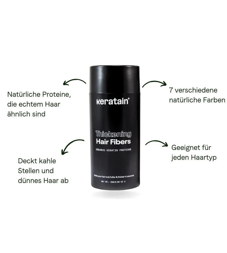 Keratain Streuhaar - Mittlelbraun (25 gr) - Hairgivers