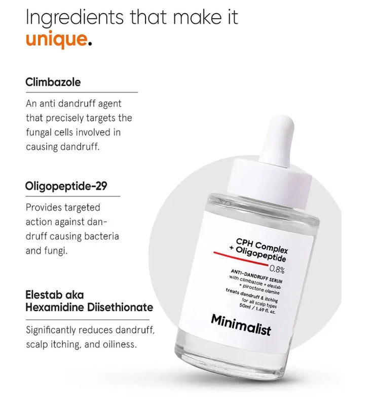 Minimalist CPH Complex + Oligopeptide 0.8% Anti-Schuppen Kopfhaut Serum - Hairgivers