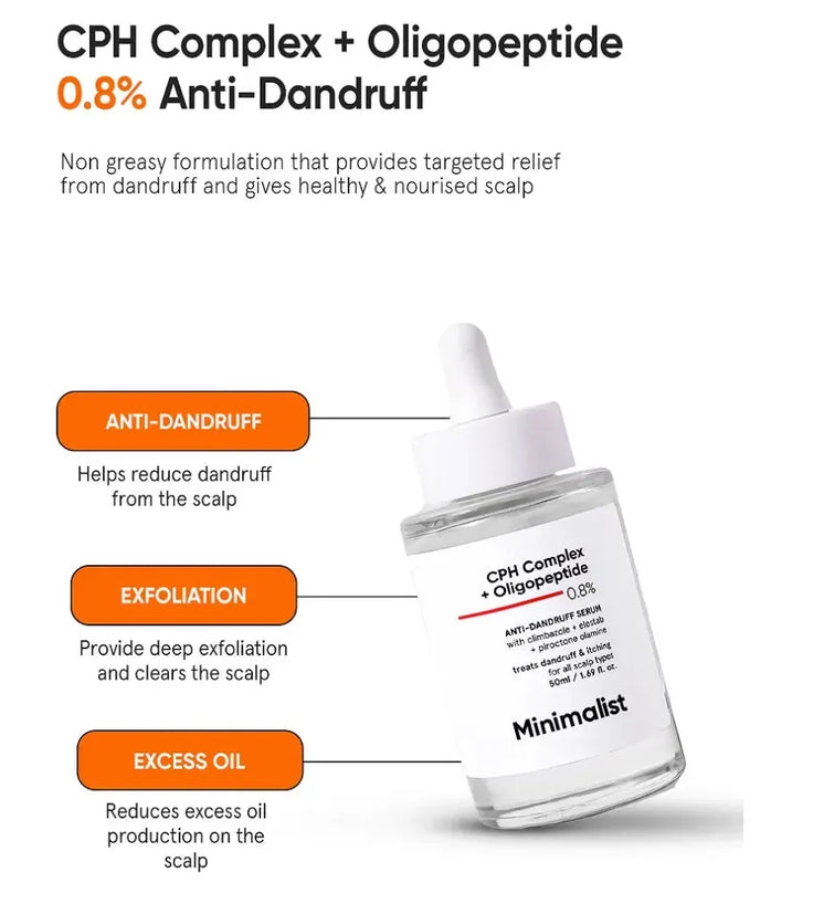 Minimalist CPH Complex + Oligopeptide 0.8% Anti-Schuppen Kopfhaut Serum - Hairgivers