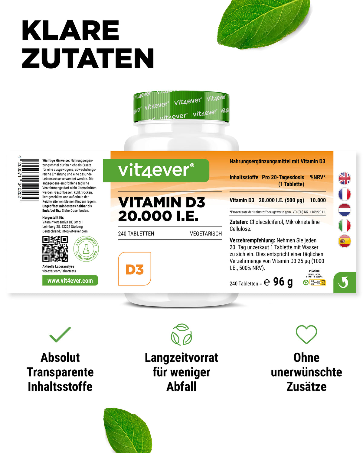 Vitamin D3 Depot 20,000 IU