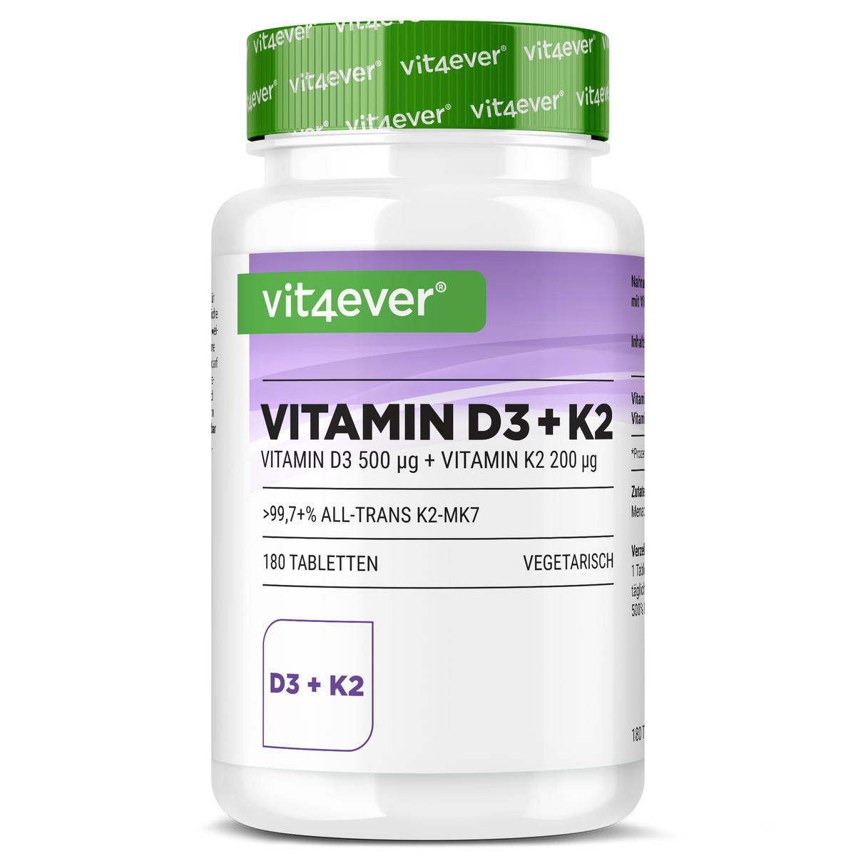 Vitamine D3 20.000 UI + Vitamine K2 200 mcg