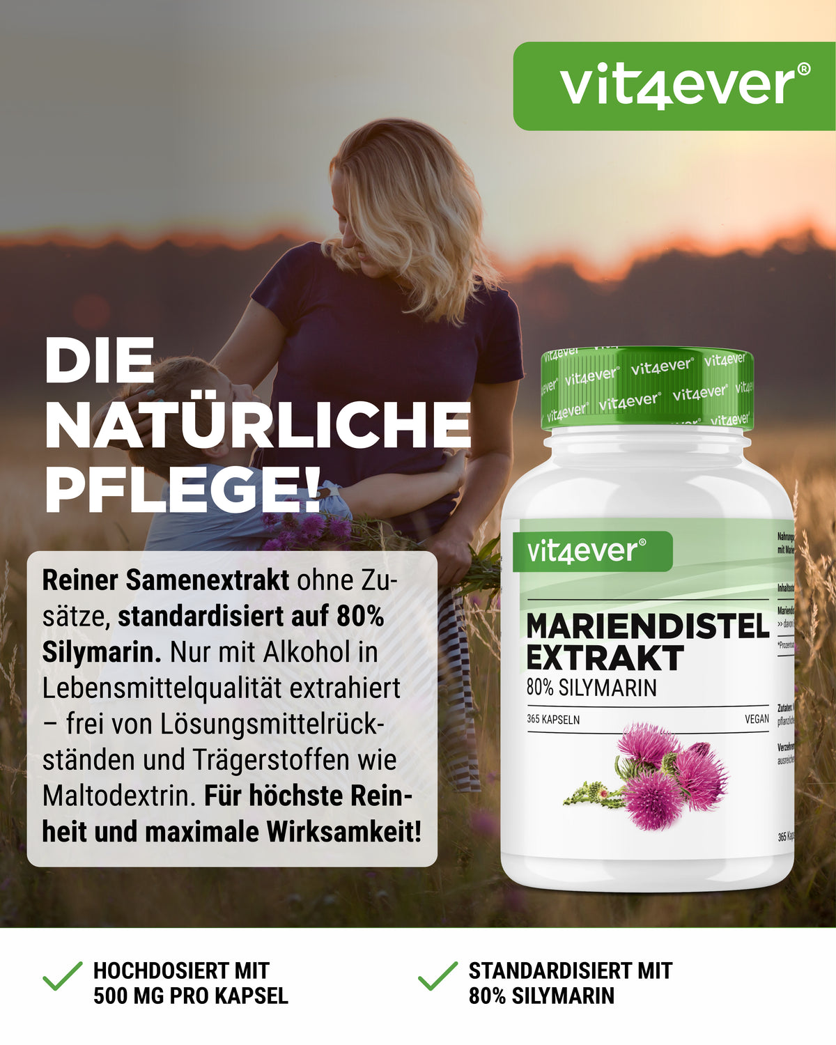 Milk Thistle Extract - 500mg - 80% Silymarin
