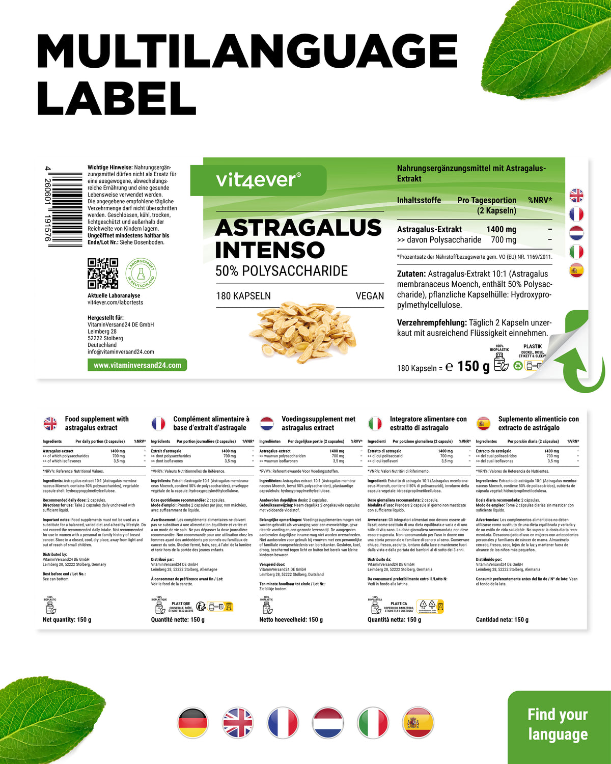 Astragale - 50 % polysaccharides