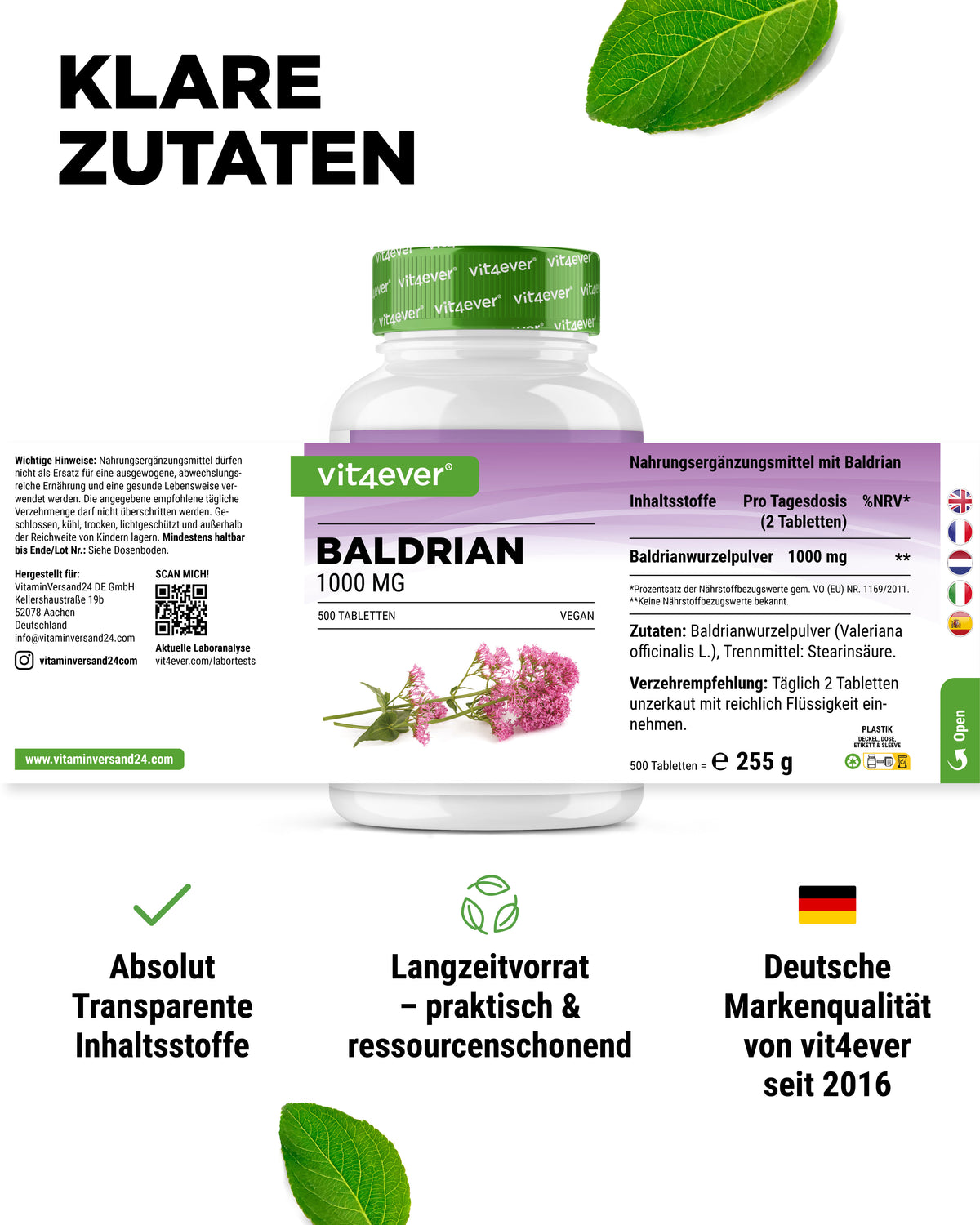 Baldrian - 500 mg