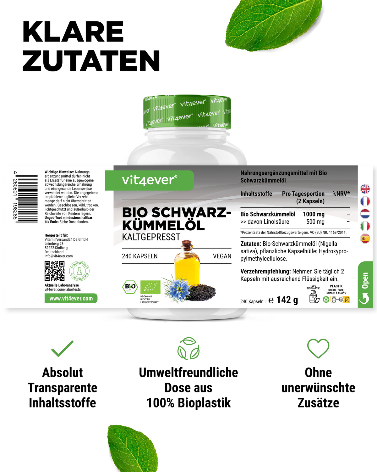 Bio Zwarte Komijnzaadolie