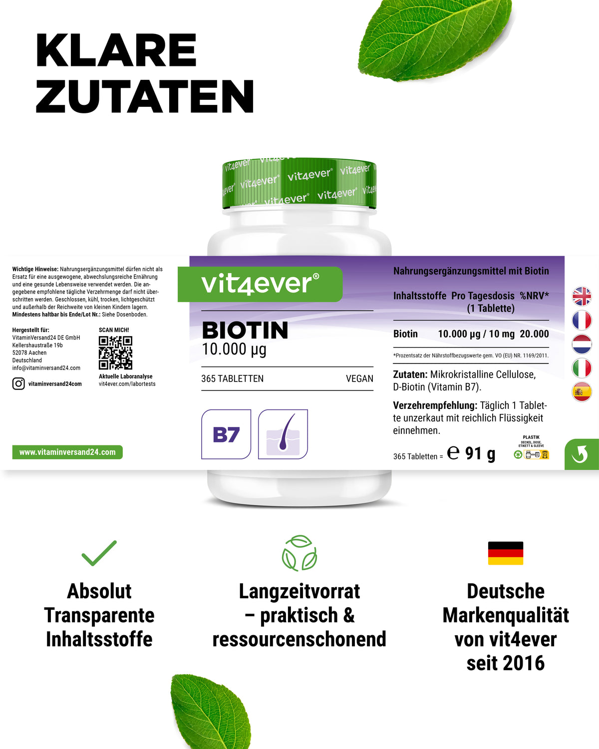 Biotin - 10.000 mcg
