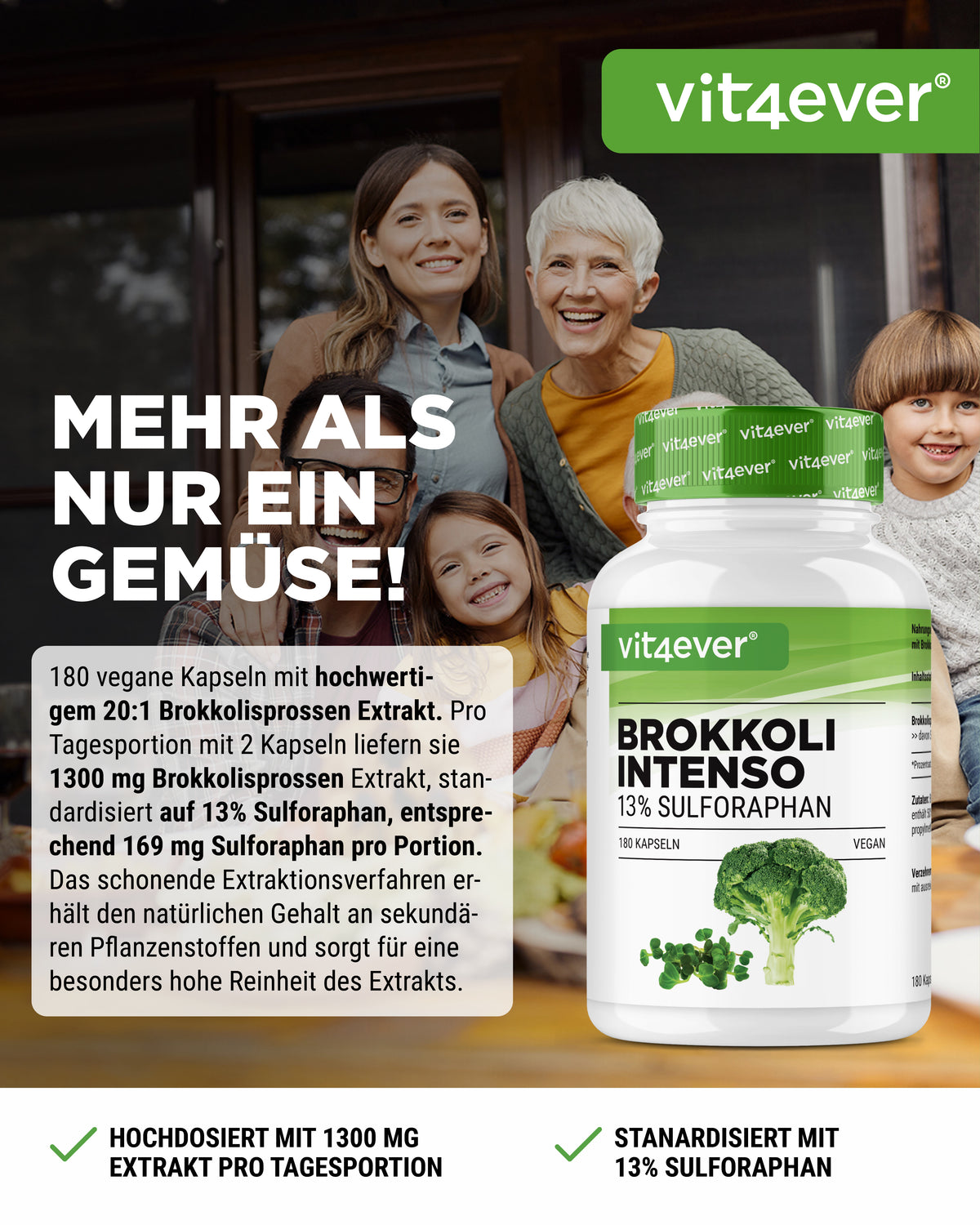 Estratto di broccolo - 180 capsule