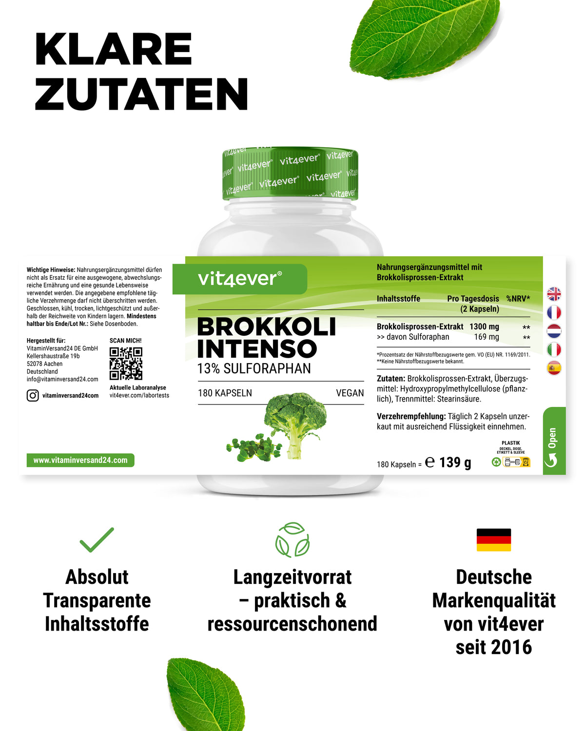 Broccoli Extract - 180 Capsules