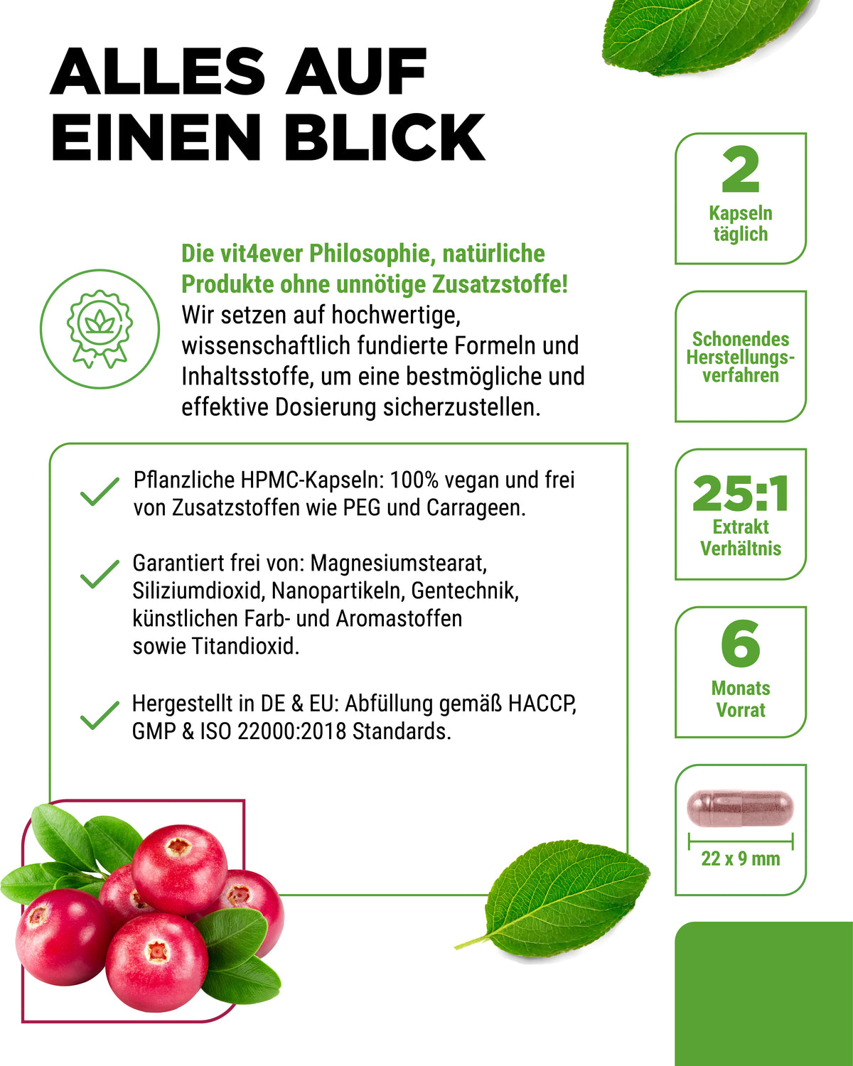 Cranberry with Vitamin C - 365 Capsules