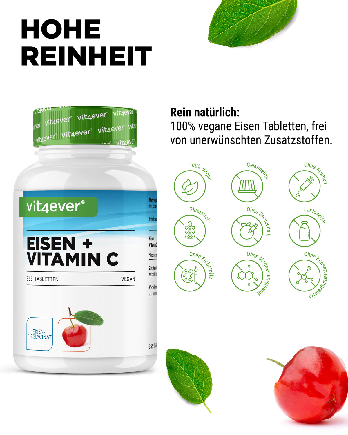 Ferro + Vitamina C - Bisglicinato di ferro - 365 compresse