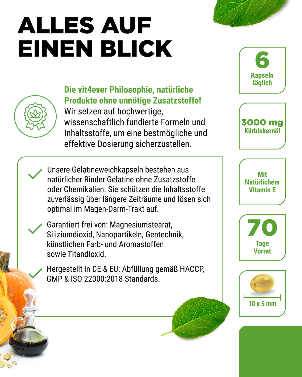 Kürbiskernöl Kapseln