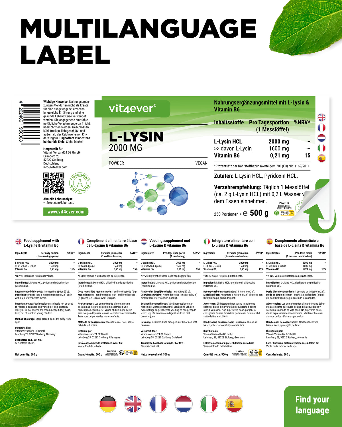 L-Lysine HCL Powder