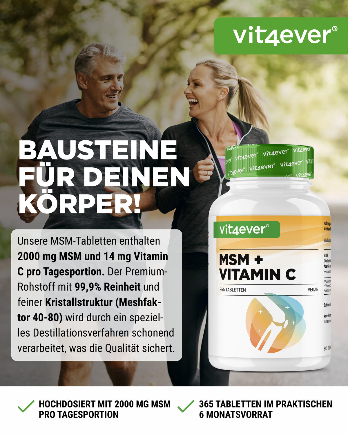 MSM + Vitamina C - 1000mg