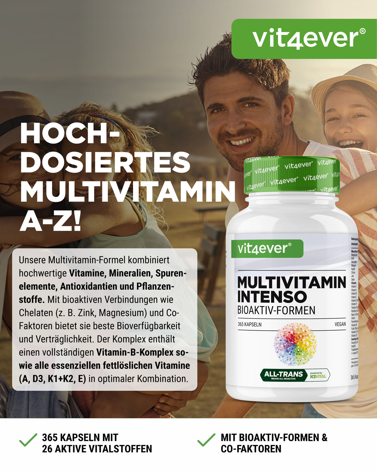 Multivitamine Premium Intenso - 365 gélules
