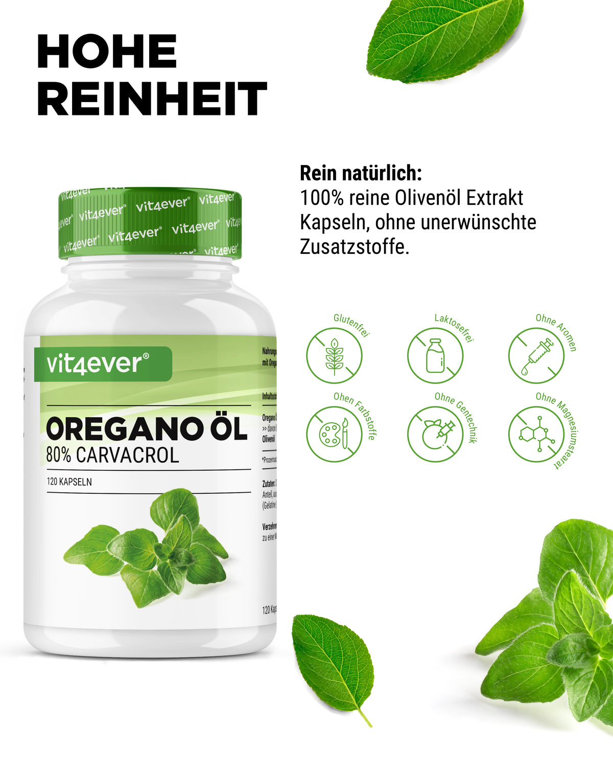 Huile d'origan - 150 mg - 80% Carvacrol