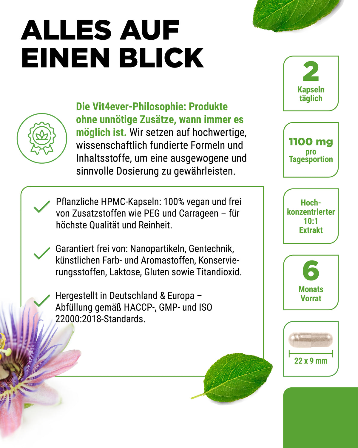 Passion Flower Extract - 365 Capsules