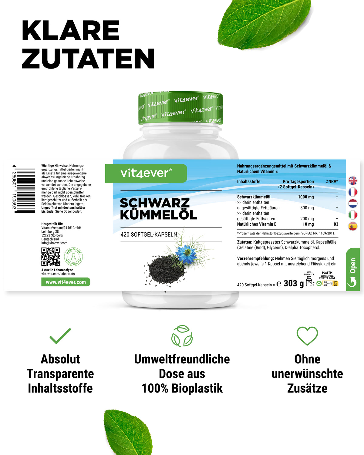 Zwarte Komijnzaadolie - 500 mg