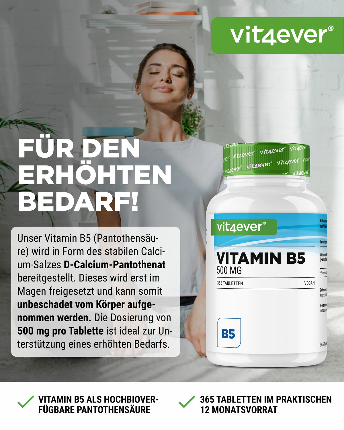 Vitamine B5 - 500 mg