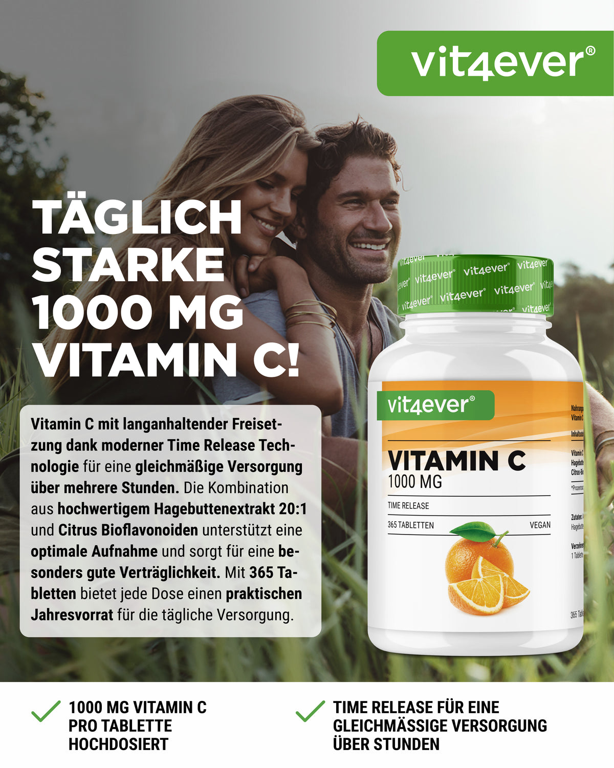 Vitamina C 1000 mg de alta dosis