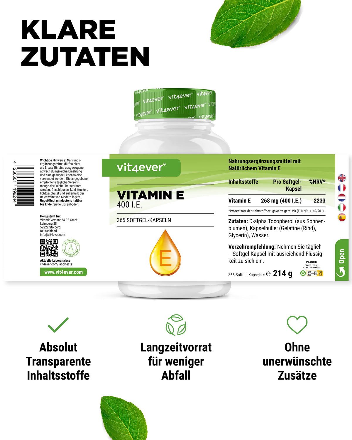 Vitamin E 400 IU Softgels