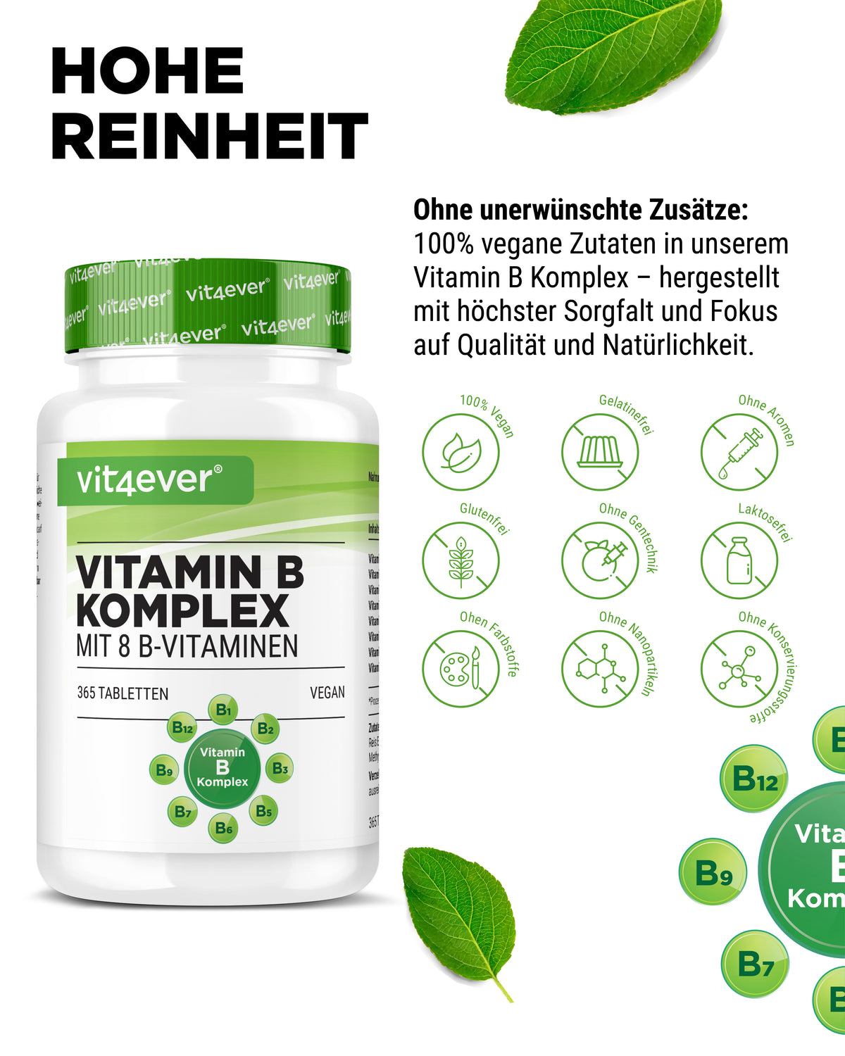 Vitamine B Complexe - 8 vitamines B - 365 comprimés