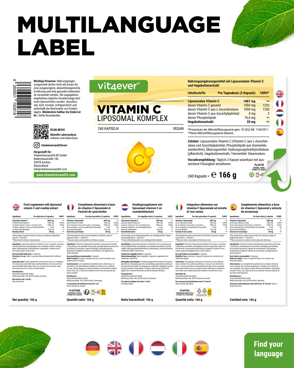 Vitamina C liposomiale