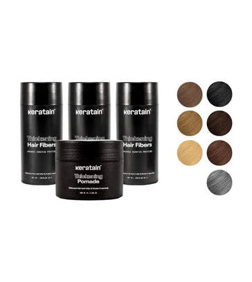 3x Keratain Streuhaar + gratis Keratain Pomade 3x Keratain Streuhaar + gratis Keratain Pomade - Hairgivers