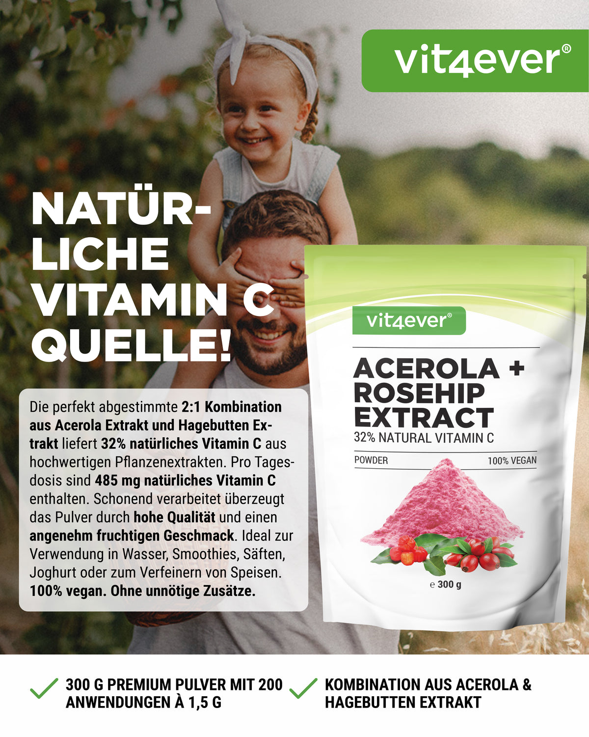 Proszek z Acerolą - Naturalna Witamina C