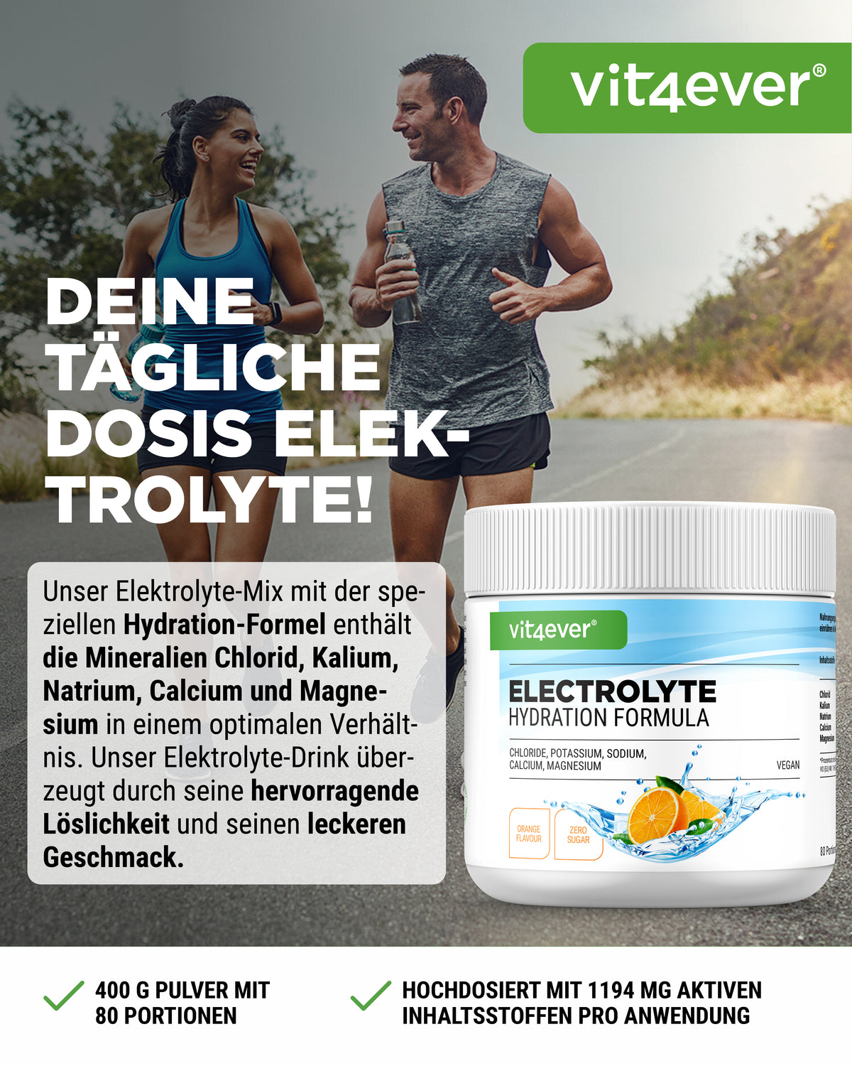 Elektrolity Pomarańcza, 400 g