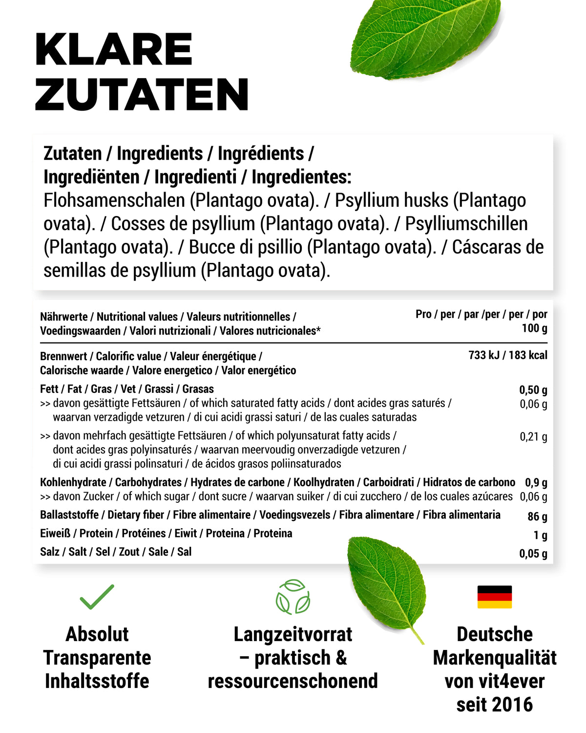Psyllium Husks - 99% Purity