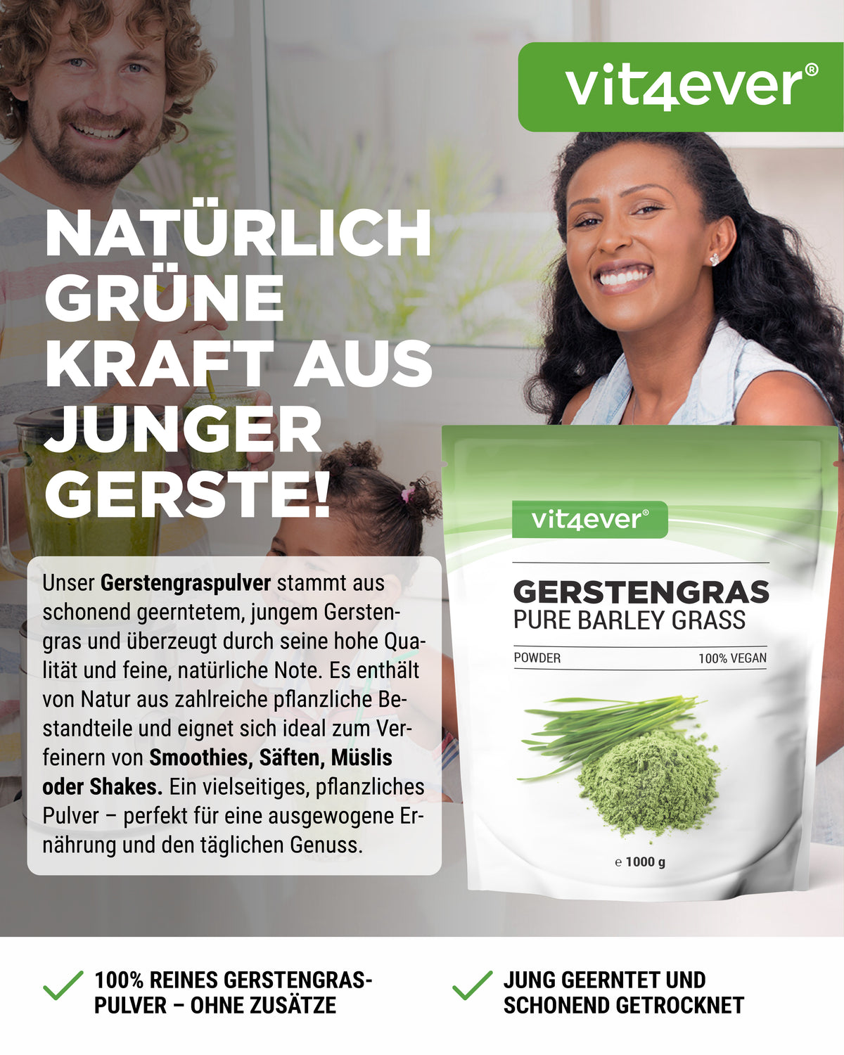 Gerstengras - Reich an Mineralien & Vitaminen