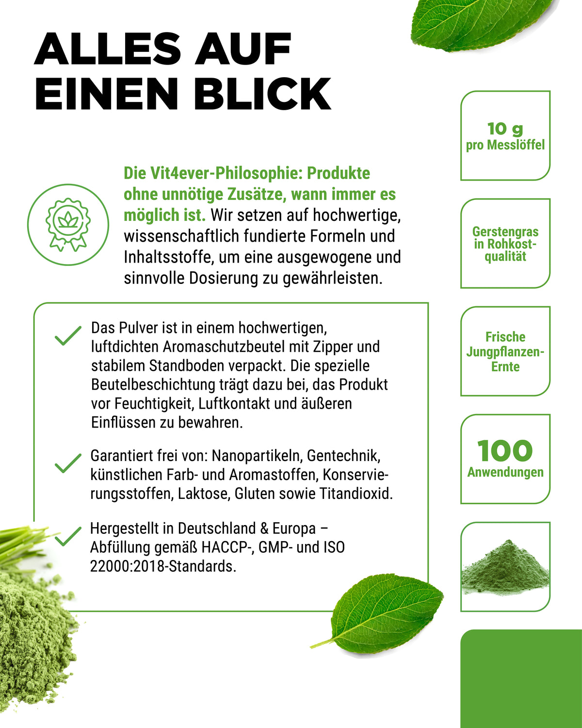 Gerstengras - Reich an Mineralien & Vitaminen