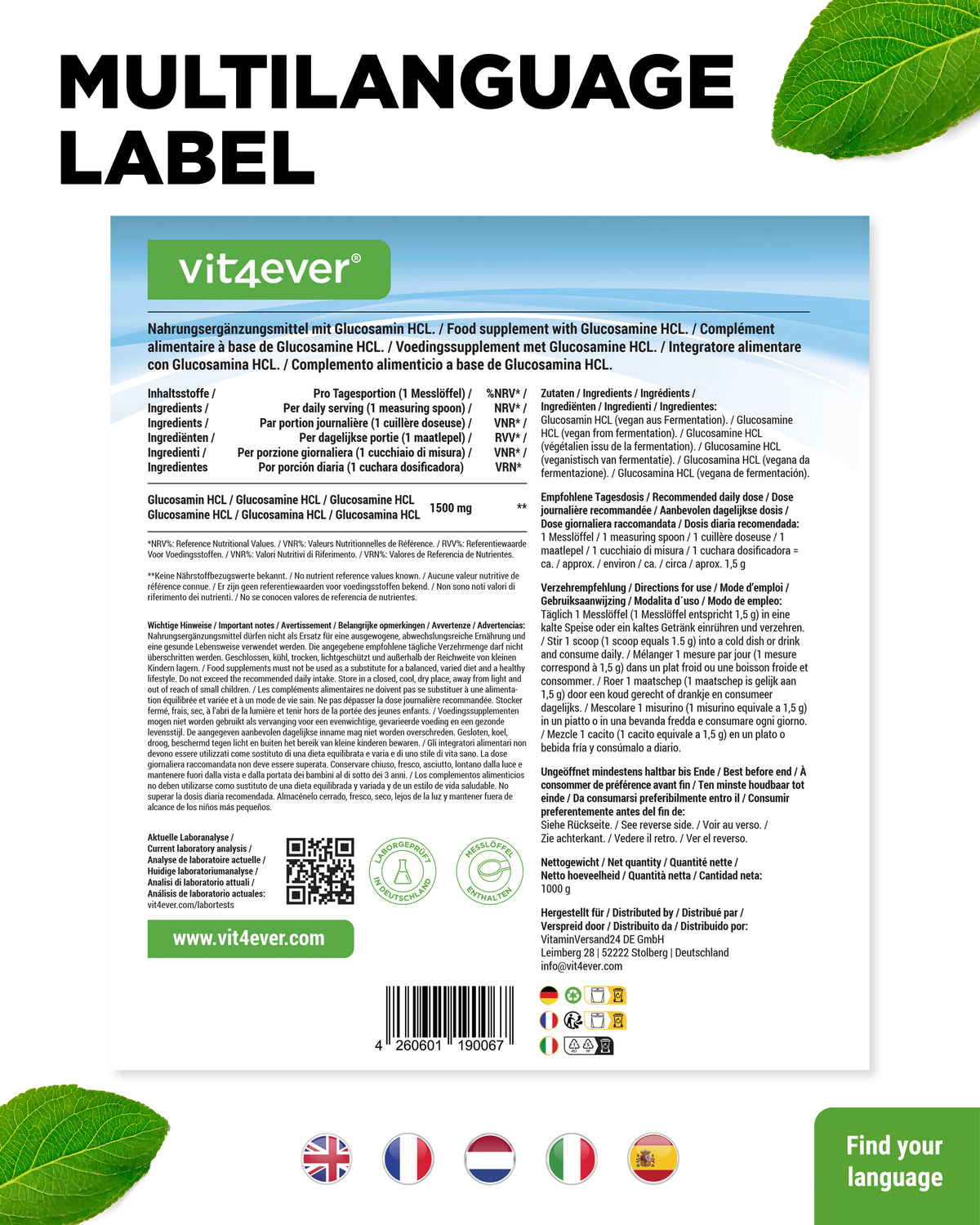 Glucosamina HCl Pura