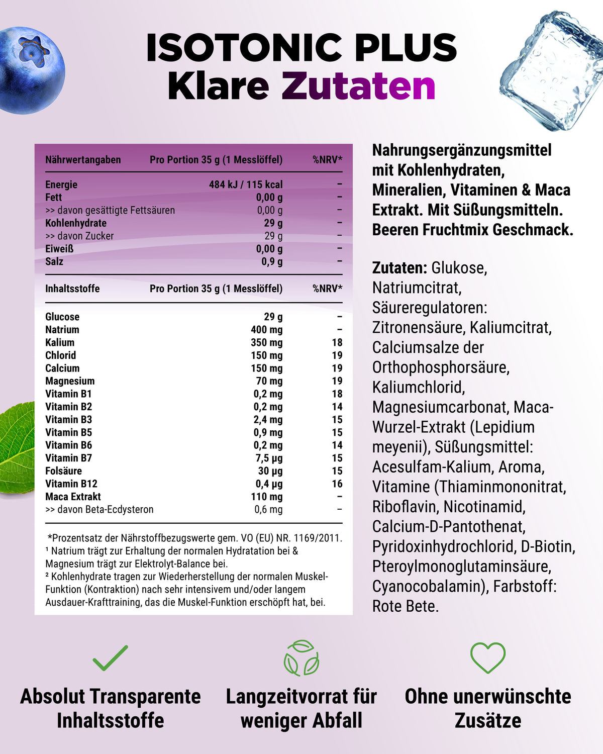 Isotonic Plus - Beeren Mix, 1050 g
