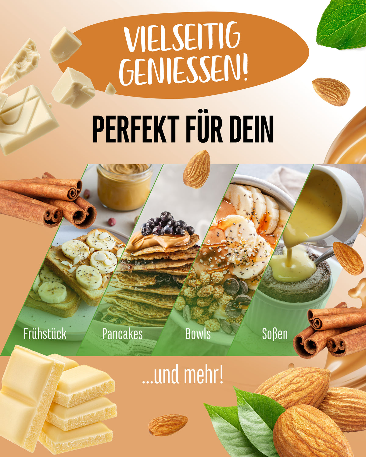 Purée d'amande - Chocolat blanc & Cannelle 1000 g
