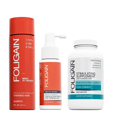 Foligain Shampoo + Serum + Haarwuchs Kapseln (Mann) Foligain Haarwuchsbehandlung (Mann) - Hairgivers