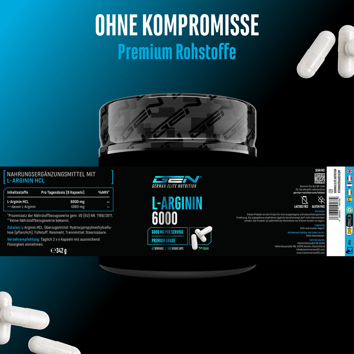 L-Arginin HCL Kapseln