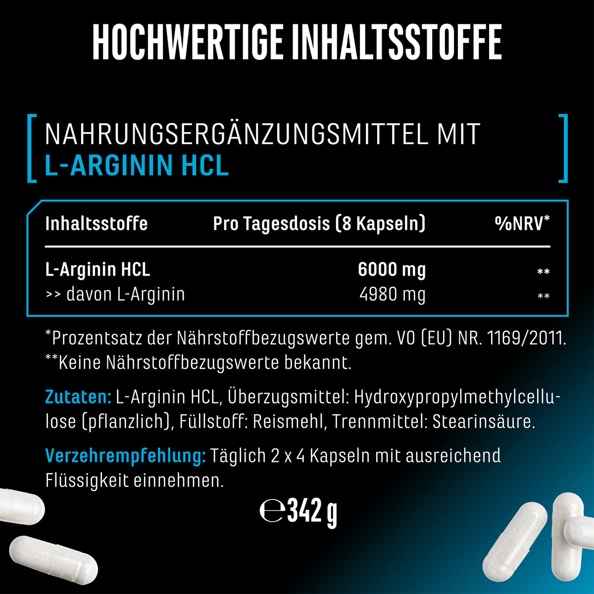 L-Arginin HCL Kapseln