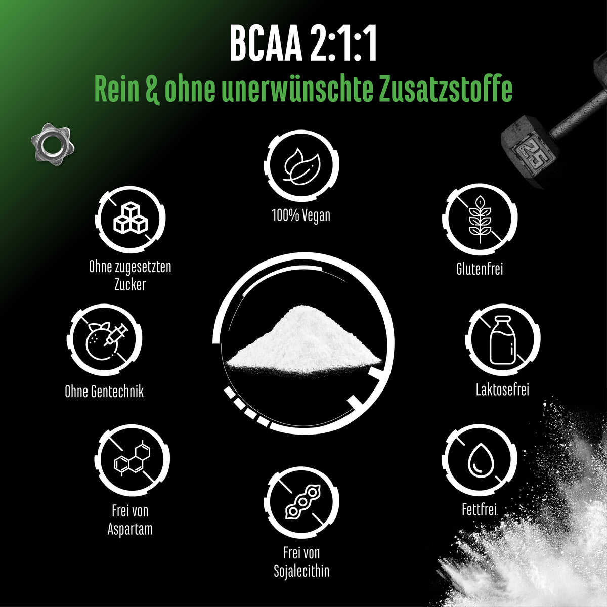 GEN BCAA 2:1:1 poudre - Neutre, 500 g