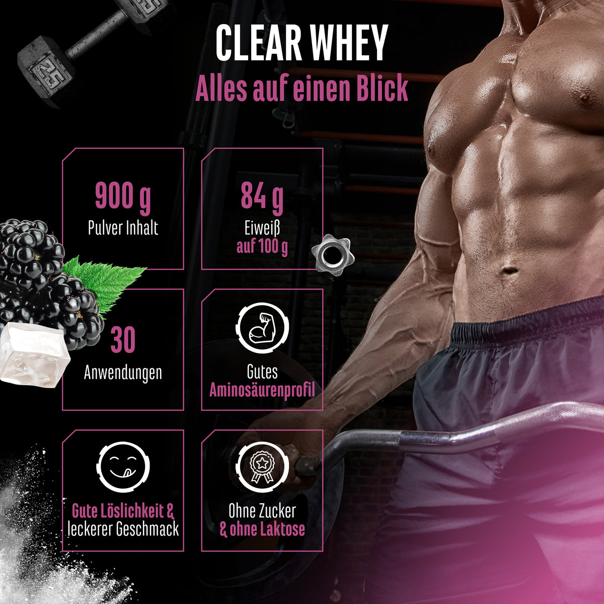 Clear Whey Protein - Fresh Apricot, 900 g