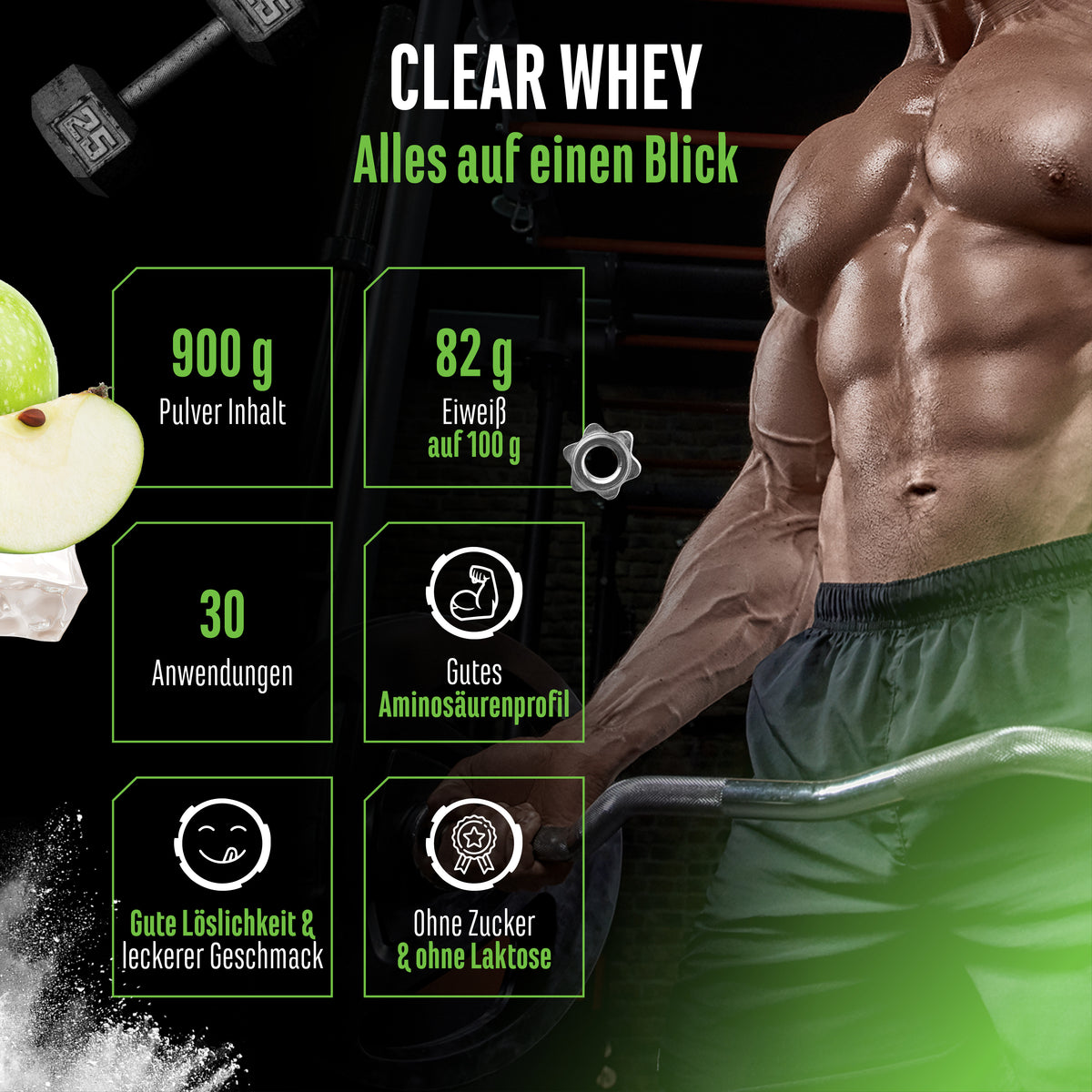 Clear Whey Protein - Fresh Apricot, 900 g