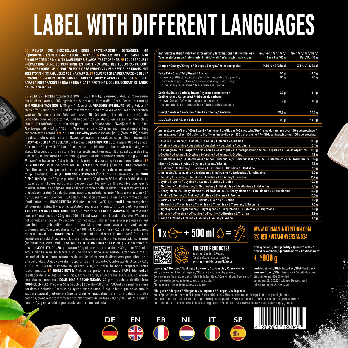 Clear Whey Protein - Fresh Apricot, 900 g